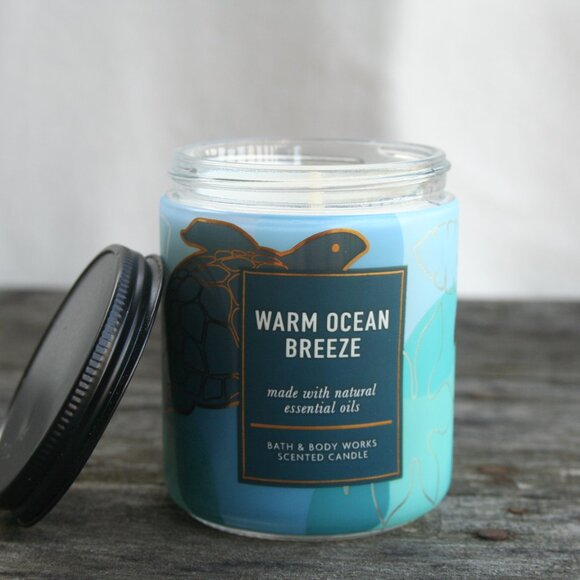WARM OCEAN BREEZE SCENTED 7 OZ CANDLE NEW BOLD SCENT BATH BODY WORKS SEASIDE - Picture 12 of 12